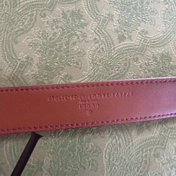 Gucci GG Jacquard Denim and Leather Belt 65/25.5 main image 4